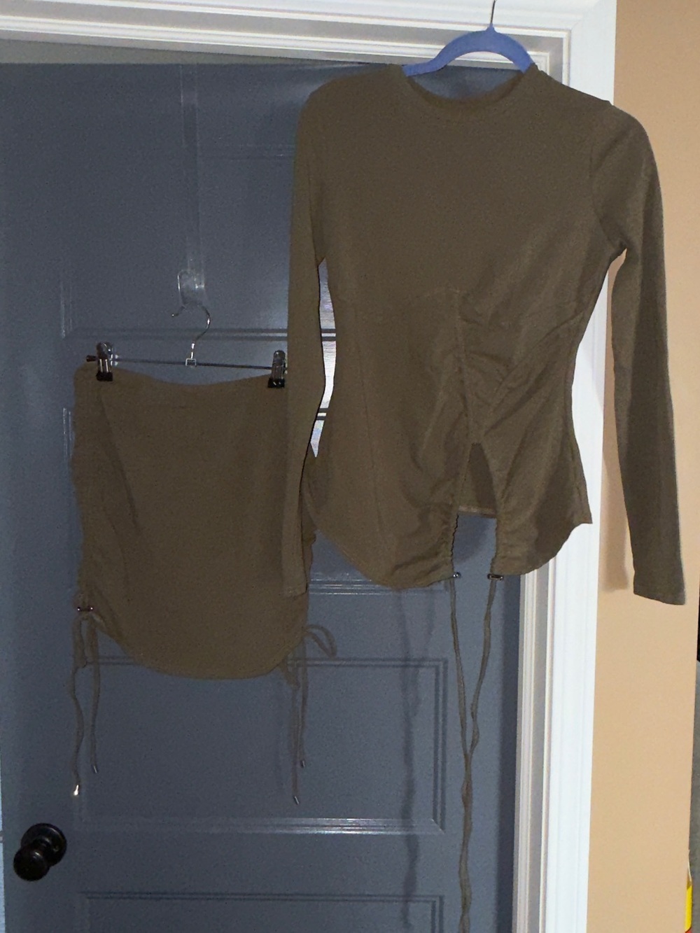 NWT 2 piece set - Olive Green Long Sleeve Top & Skirt